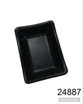 Imagen de PLATO CUADRADO MELAMINA NEGRO 9X6,5X2,5CM 7.25